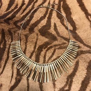 Bold gold sun burst necklace